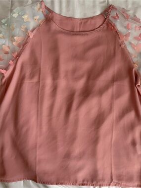 SHEIN Dusty Rose Crepe Blouse